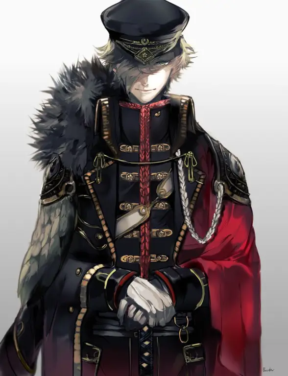 Desain karakter anime military fantasy