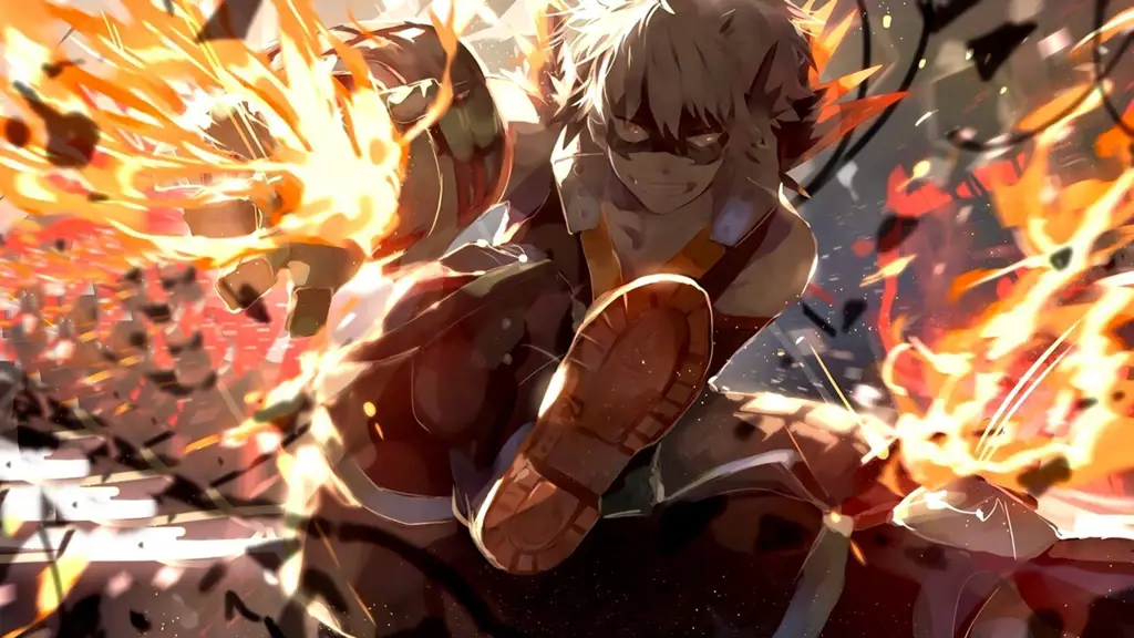 Karakter Anime dalam Pertempuran Epik Karakter anime dalam adegan pertempuran epik