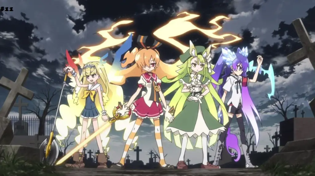 Prajurit dengan kekuatan sihir Adegan anime prajurit dengan sihir