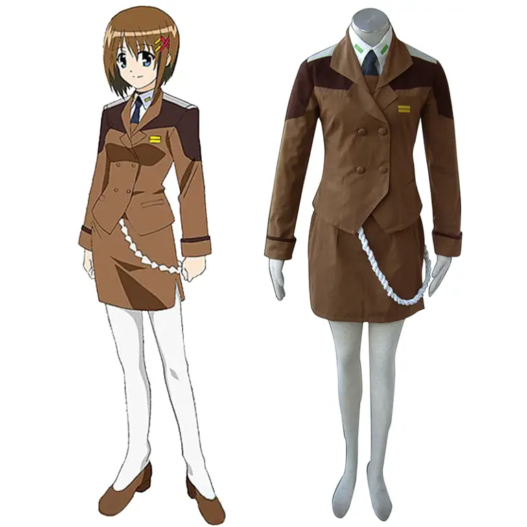 Karakter anime dengan kekuatan sihir mengenakan seragam militer