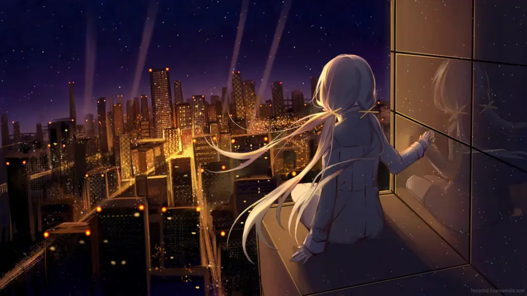 Malam yang Sempurna untuk Menonton Anime Gambar seseorang menonton anime di malam hari