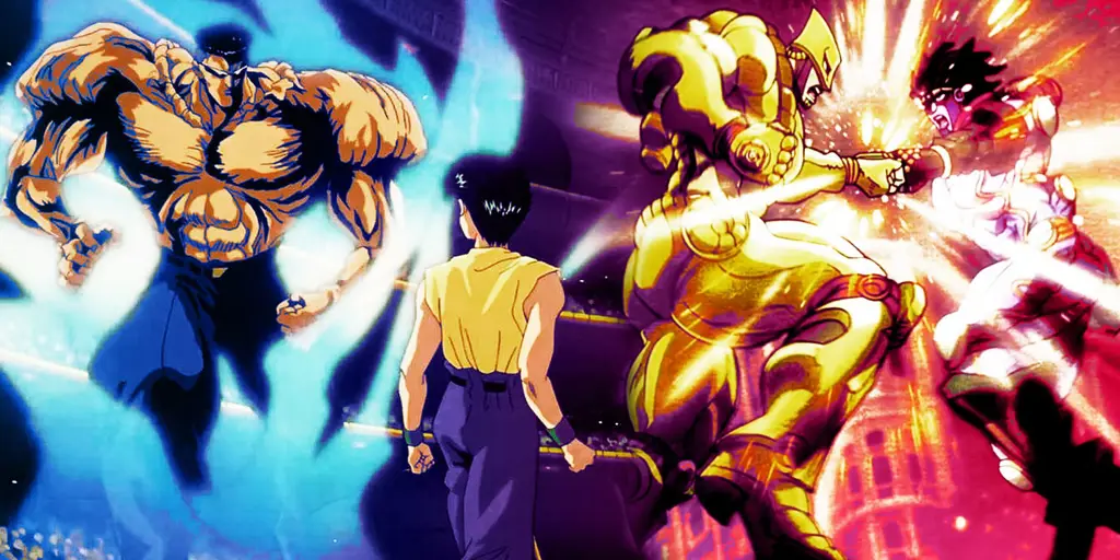 Aksi Pertempuran yang Mendebarkan Karakter-karakter anime yang sedang bertarung menggunakan sihir dan senjata