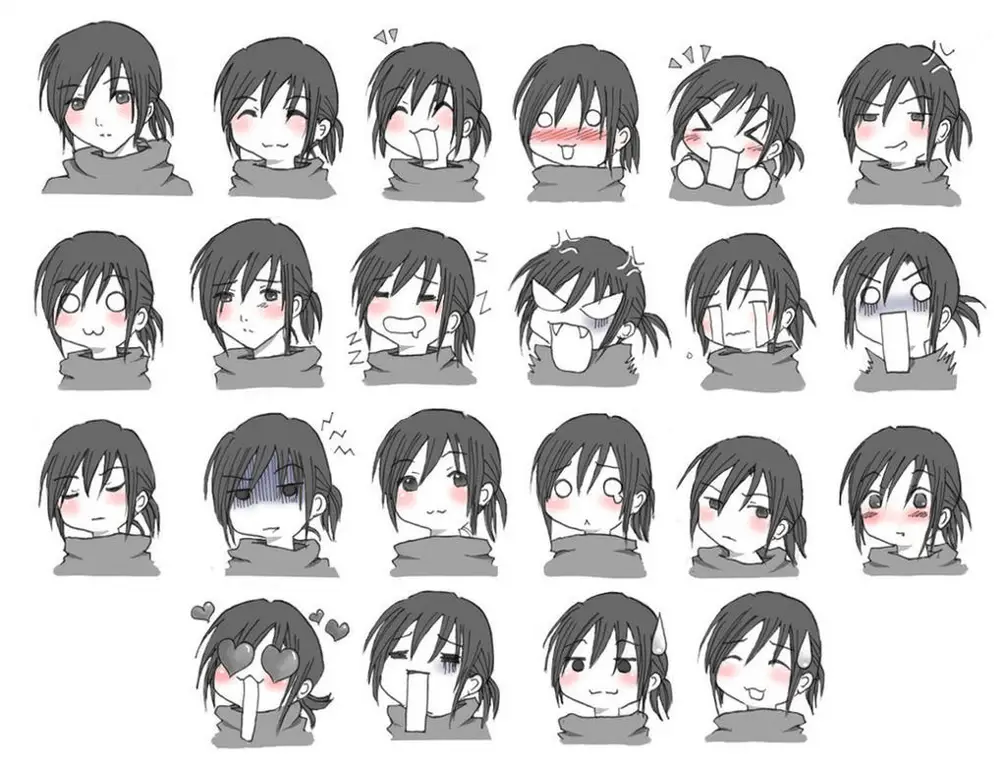 Karakter Anime dengan Ekspresi yang Mendalam Ekspresi emosi karakter anime