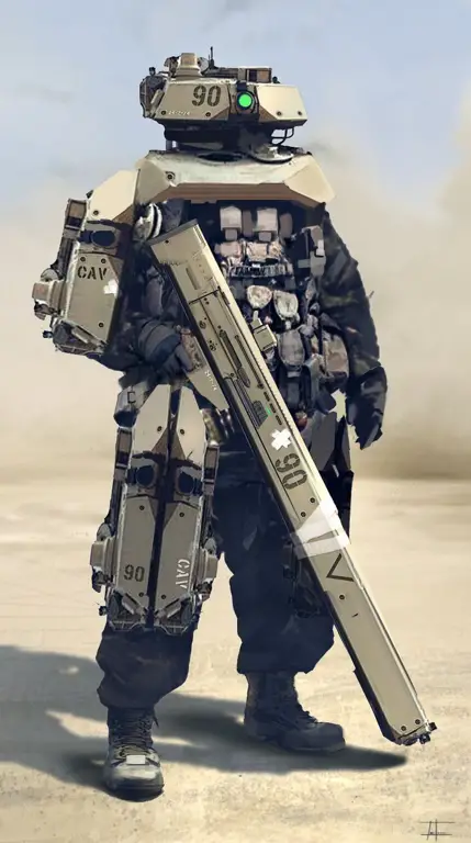 Desain robot militer futuristik Desain robot militer futuristik