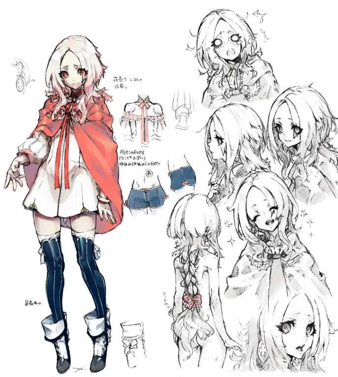 Inspirasi desain karakter anime dengan sentuhan victorian Ilustrasi karakter anime bergaya victorian
