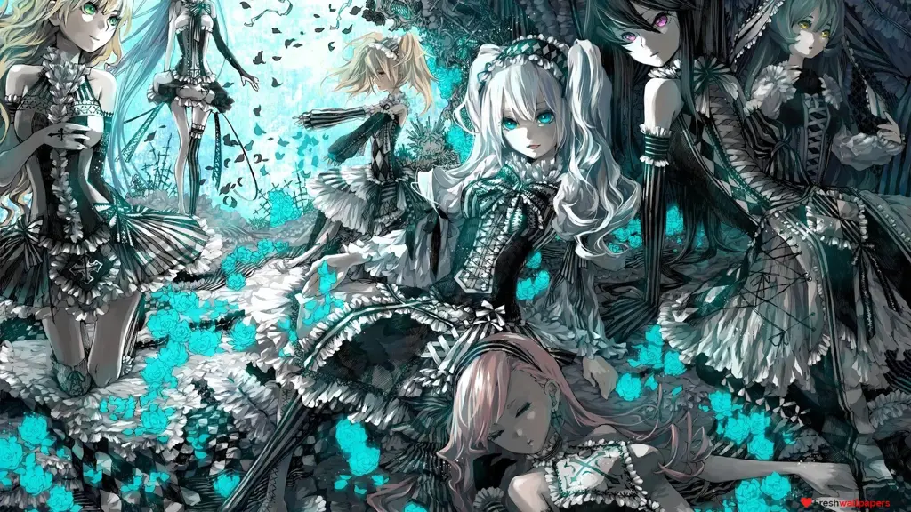 Pemandangan anime dengan nuansa gothic Gambar pemandangan anime dengan gaya gothic