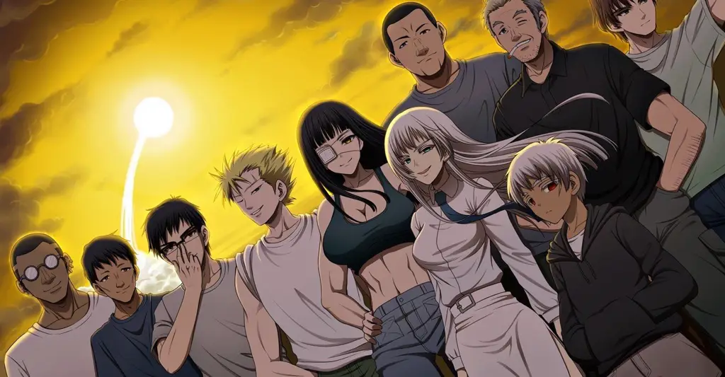 Desain karakter anime bergaya mafia Ilustrasi karakter anime dengan gaya mafia yang khas.