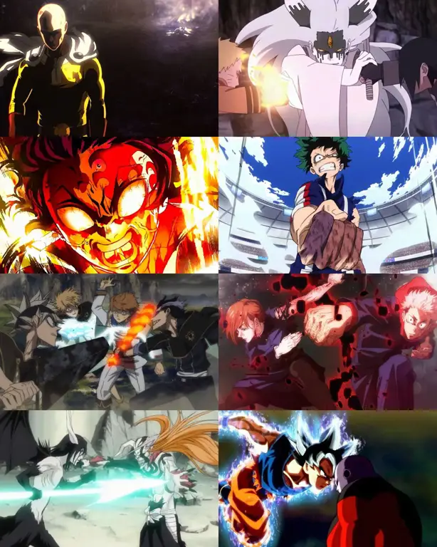 Adegan pertarungan anime yang seru