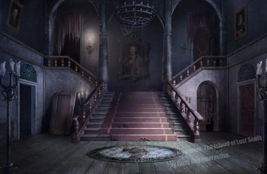 Rumah Mewah Bergaya Gothic Gambar sebuah rumah besar bergaya gothic ala anime