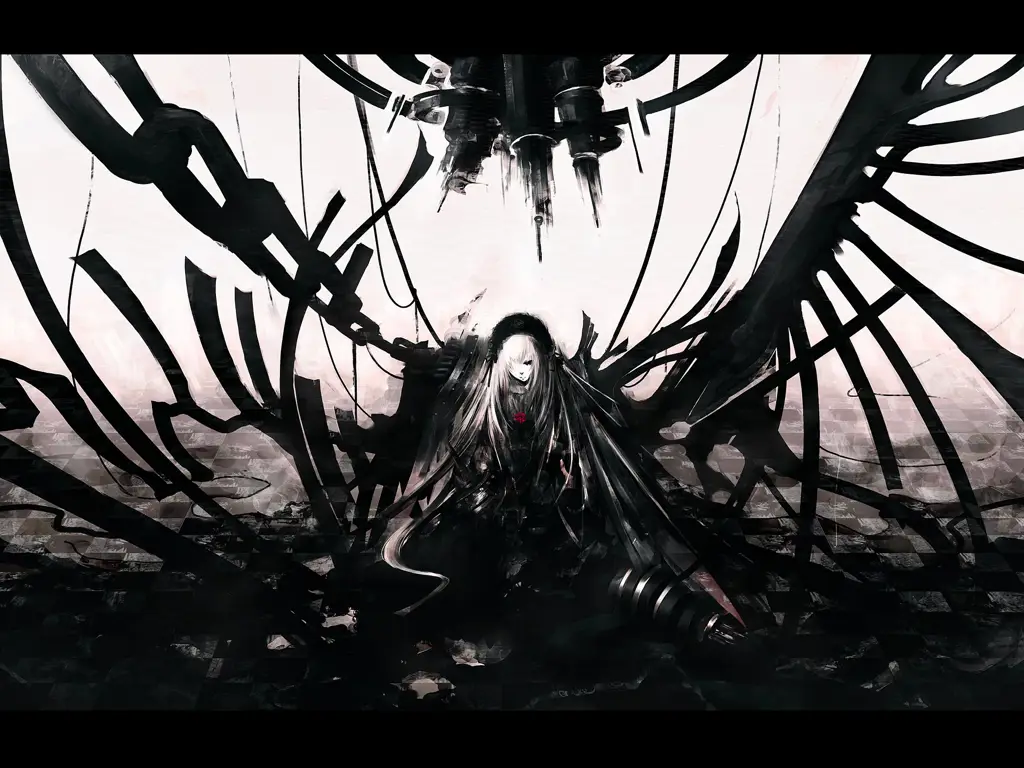 Ilustrasi Anime Dark Fantasy Ilustrasi anime bertema dark fantasy