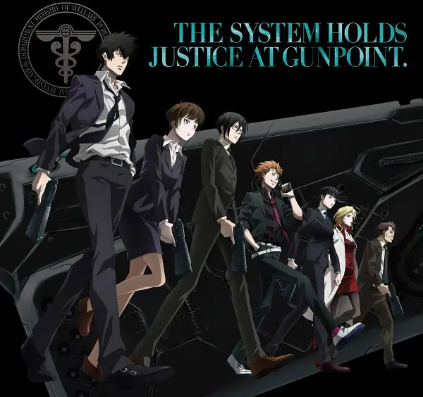 Adegan menegangkan dari Psycho-Pass Screenshot dari anime Psycho-Pass