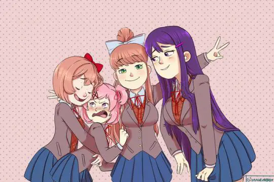 Teman-teman Baru, Petualangan Baru Gambar para karakter anime sedang bergaul dan bersenang-senang