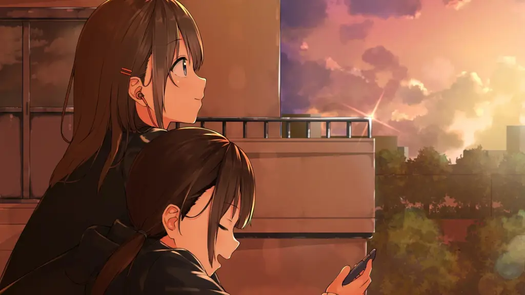 Anime dengan Nuansa Santai Ilustrasi seorang gadis anime sedang bersantai