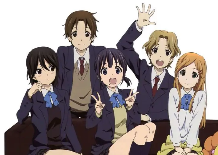 Menikmati Anime Bersama Teman Gambar sekelompok teman yang sedang menonton anime bersama