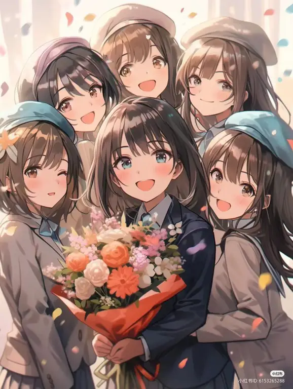 Persahabatan yang Unik dalam Anime Gambar sekelompok teman anime yang beragam