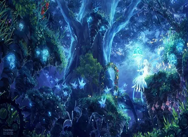 Dunia Fantasi yang Memukau Pemandangan indah dari dunia fantasi dalam anime.