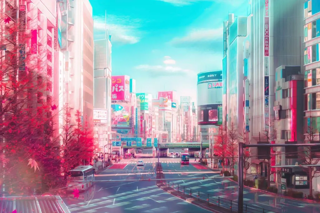 Visual menarik Gambar latar belakang anime yang estetis