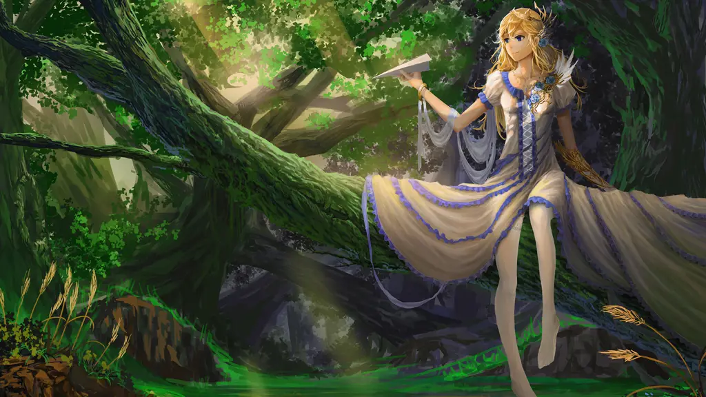 Anime dengan nuansa santai dan menenangkan Ilustrasi gadis anime yang sedang bersantai