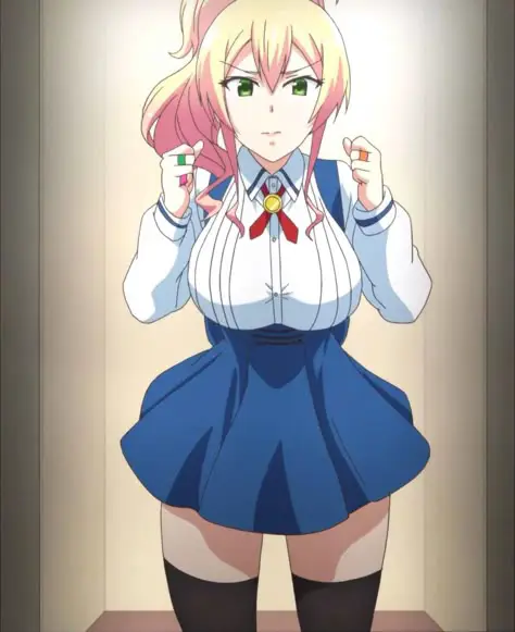 Karakter Anime dengan Kepribadian Mirip Hajimete no Gal Gambar karakter anime perempuan yang ceria dan sedikit nakal, mirip dengan karakter di Hajimete no Gal