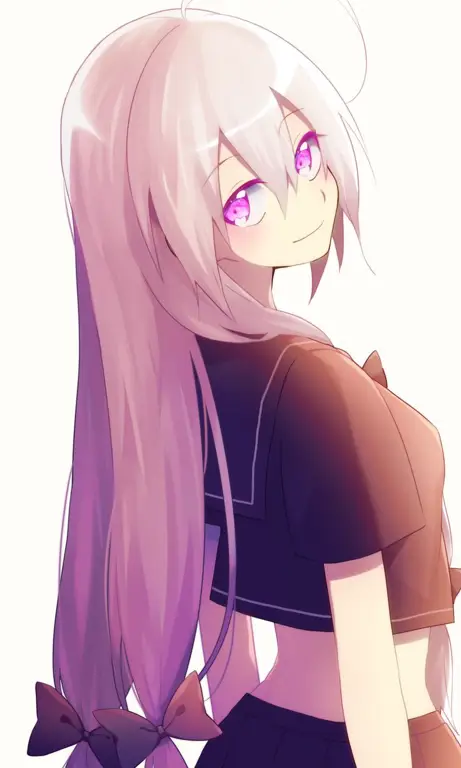 Karakter gadis anime yang ceria dan penuh energi Gadis anime berambut pink