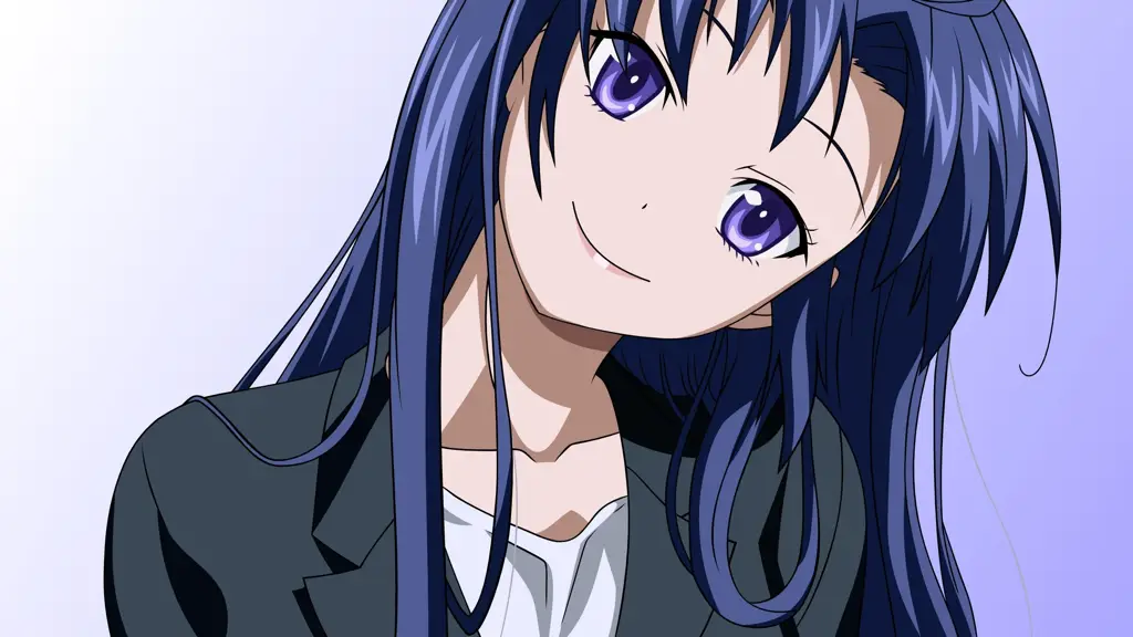 Ekspresi wajah yang menggemaskan dari karakter anime Gadis anime yang tersenyum manis