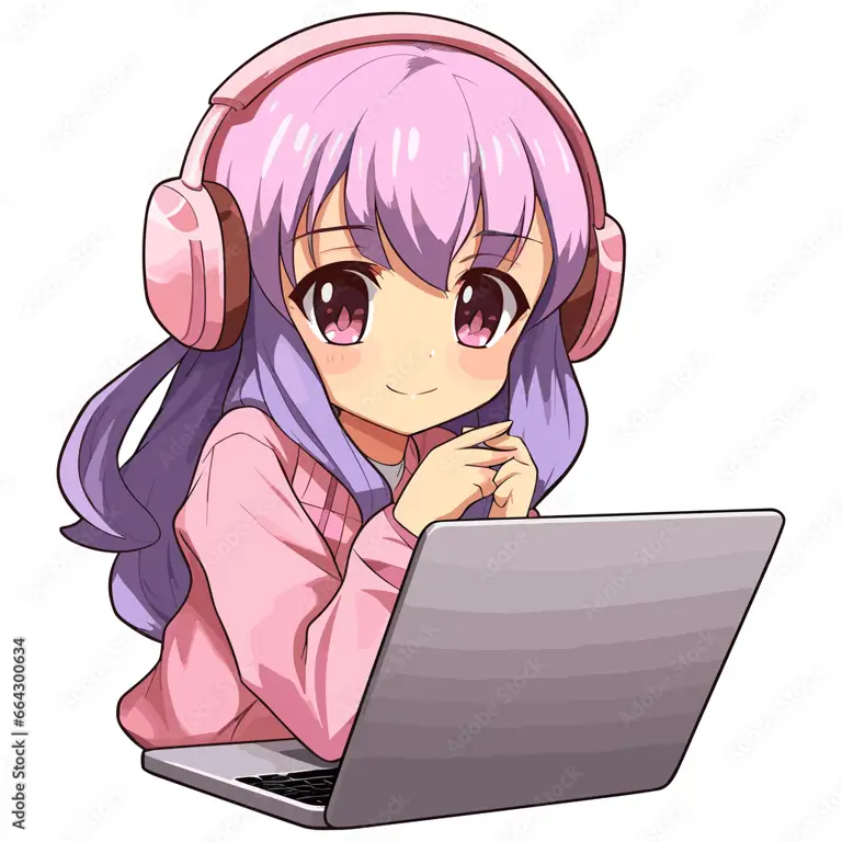 Mencari nafkah di dunia manusia Ilustrasi gadis anime yang bekerja paruh waktu