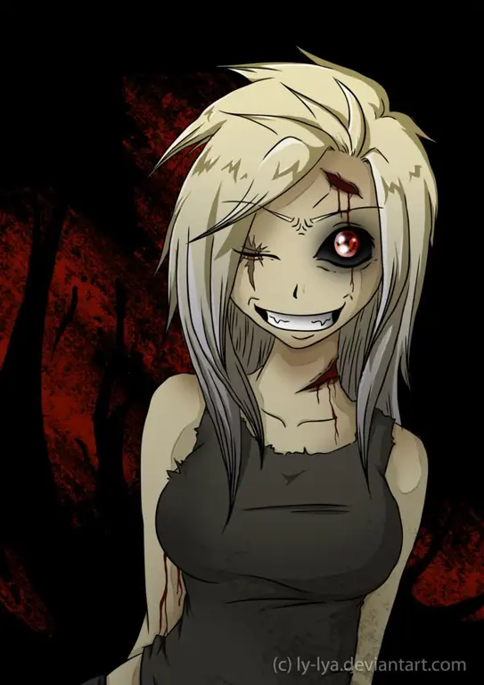 Siswi yang berjuang melawan zombie Gambar para siswi melawan zombie