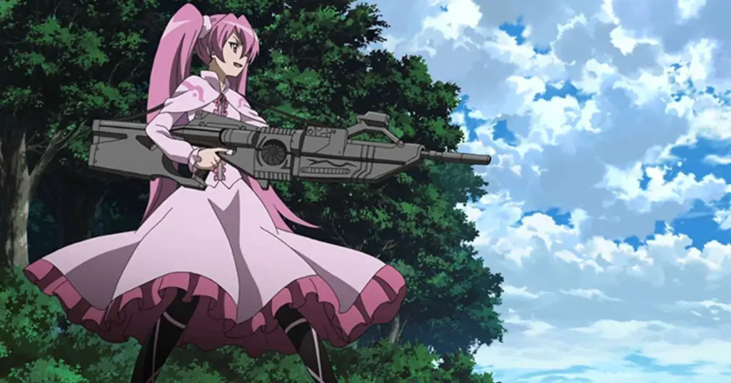 Anime Aksi dengan Senjata Unik Gambar anime aksi dengan senjata unik