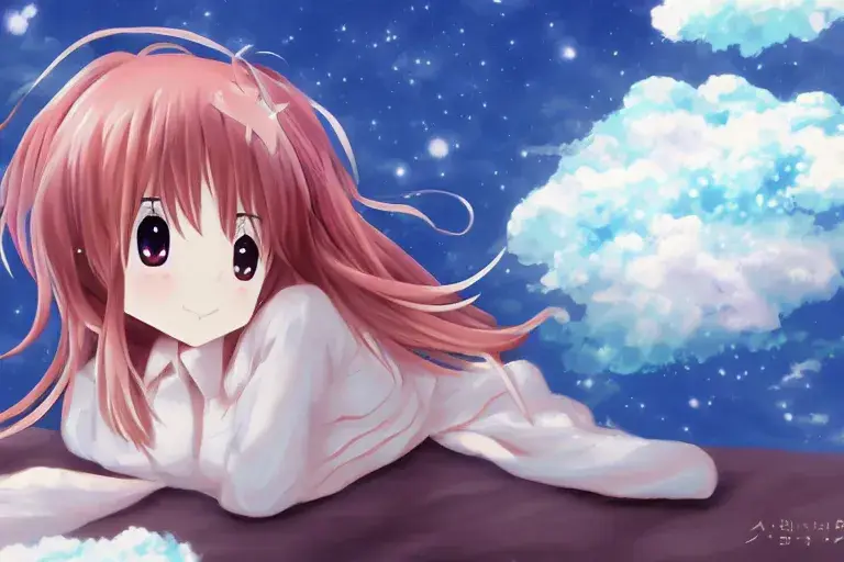 Kehidupan Sehari-hari yang Menyenangkan Gambar anime gadis imut bersantai di rumah