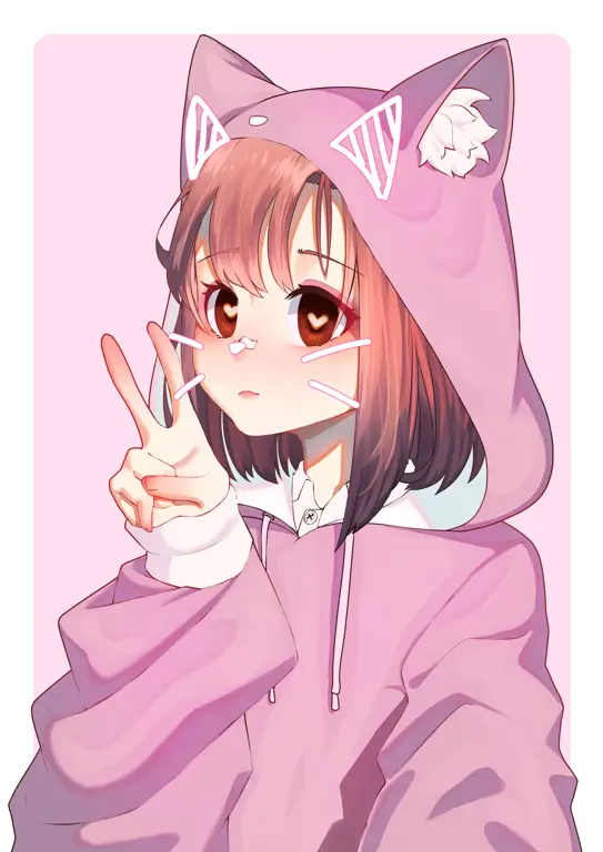 Gadis Anime Lucu Gambar gadis anime yang lucu dan menggemaskan
