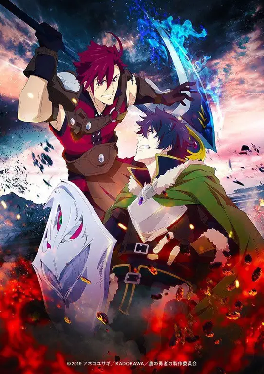 Visual kunci dari anime The Rising of the Shield Hero