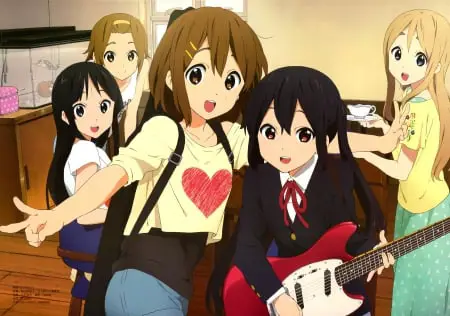 Kehidupan sehari-hari yang penuh keceriaan Gambar anime gadis-gadis lucu sedang berkumpul