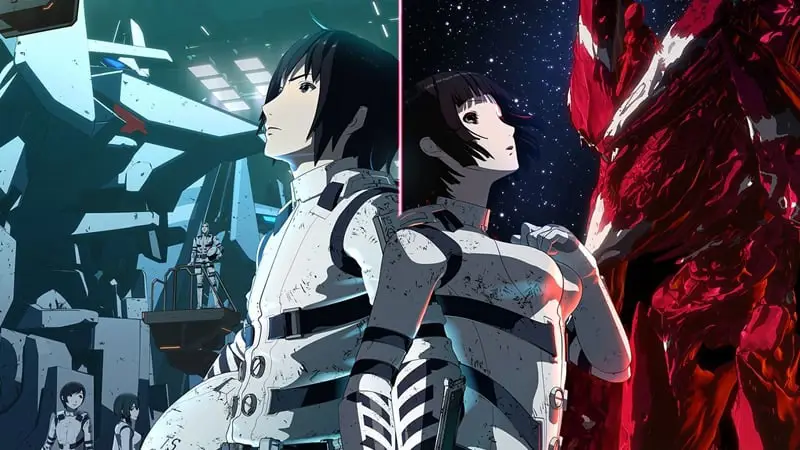 Pertempuran futuristik yang menegangkan Gambar adegan pertarungan anime sci-fi yang epik