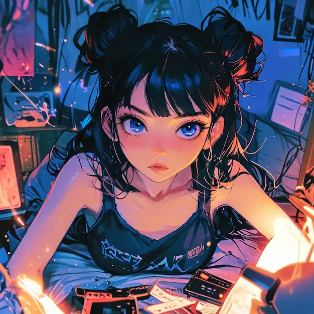 Keseruan di Rumah: Gaya Hidup Relaksasi ala Anime Gambar seorang gadis anime yang sedang bersantai di rumah, mirip dengan Umaru-chan