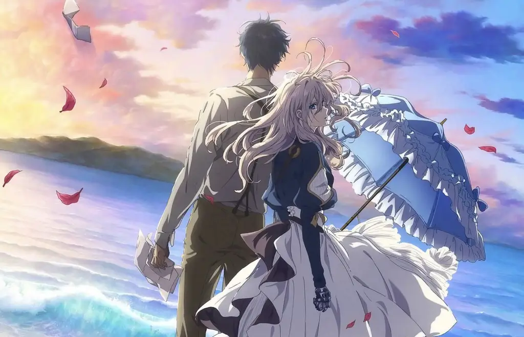 Keindahan Visual Violet Evergarden Pemandangan indah dari anime Violet Evergarden