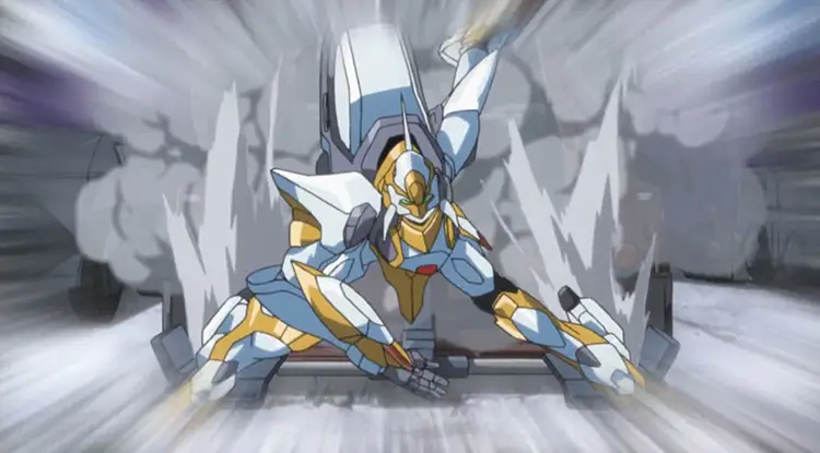 Pertarungan Robot Anime Gambar robot anime sedang bertarung