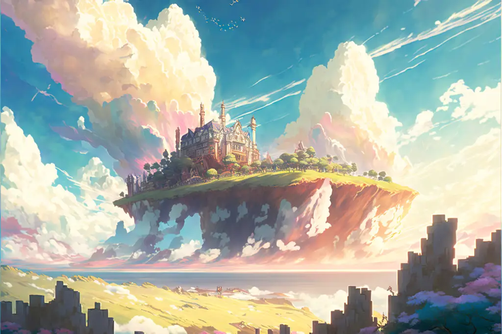 Pemandangan Anime Fantasi Gambar pemandangan anime fantasi