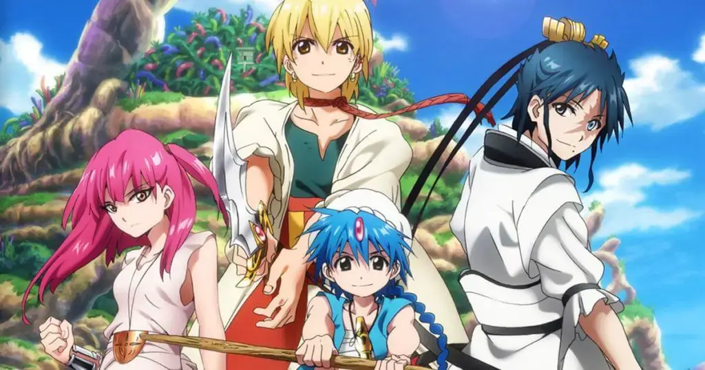 Rekomendasi Anime Mirip Magi Gambar berbagai poster anime yang direkomendasikan, mirip dengan Magi