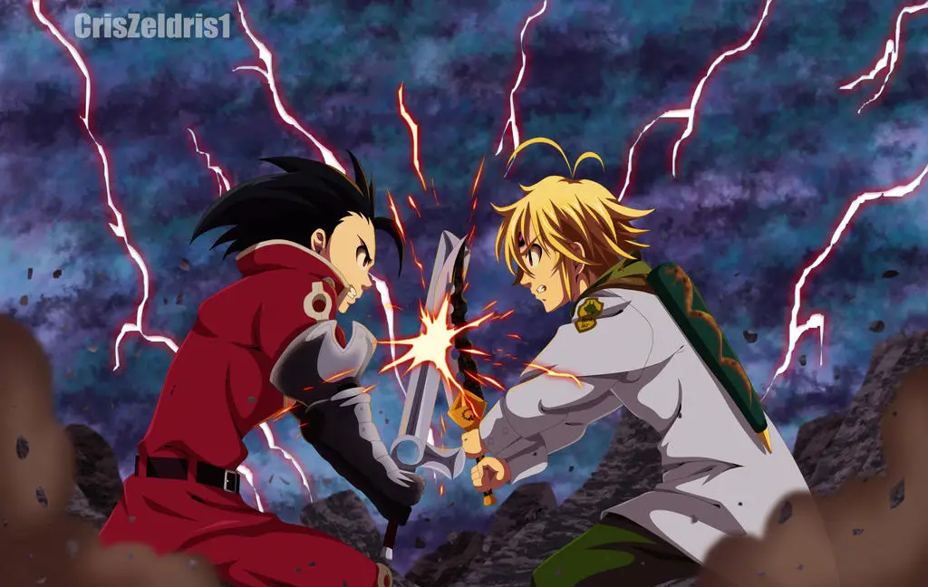 Adegan Pertarungan Anime Mirip Seven Deadly Sins Gambar adegan pertarungan anime yang mirip dengan Seven Deadly Sins