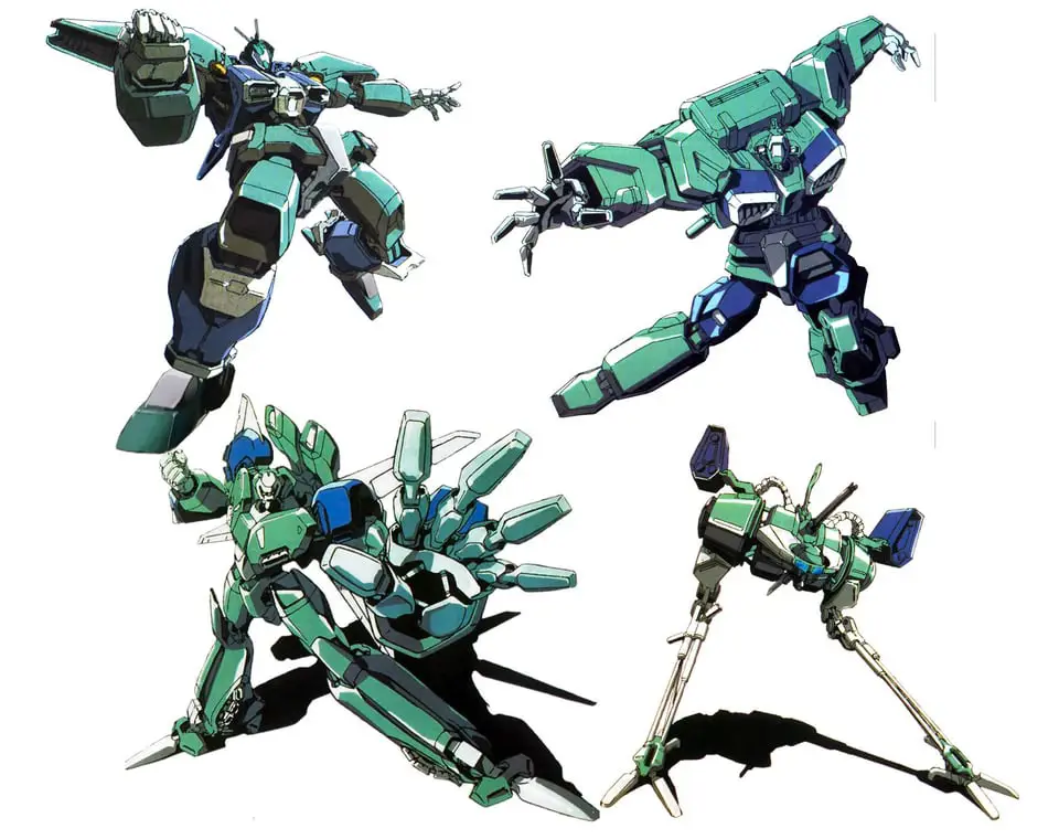 Adegan pertempuran mecha di sekolah Gambar anime mecha dengan latar sekolah dan pertempuran