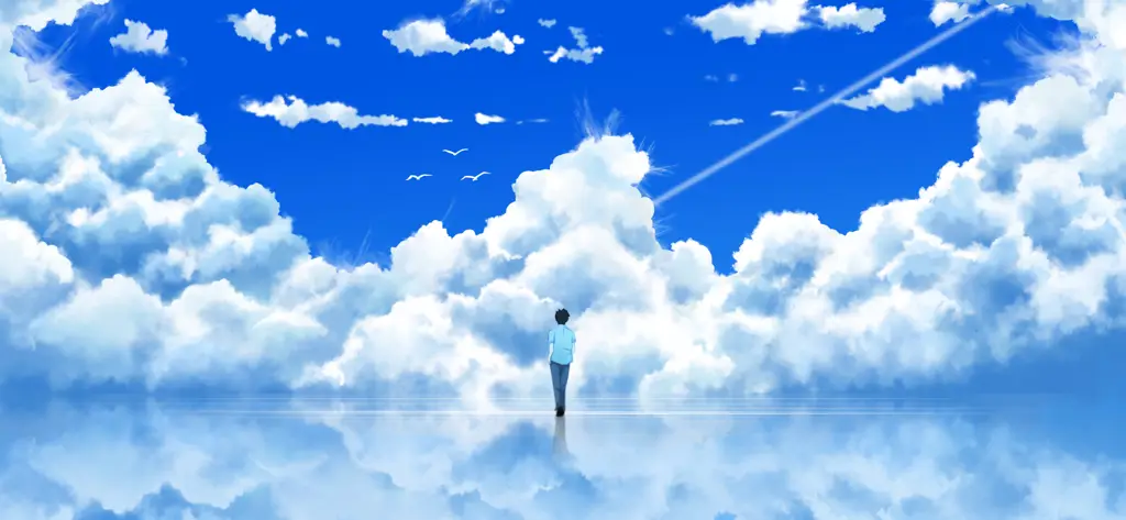 Keindahan alam dalam anime yang menenangkan Pemandangan alam yang indah dan menenangkan dari anime