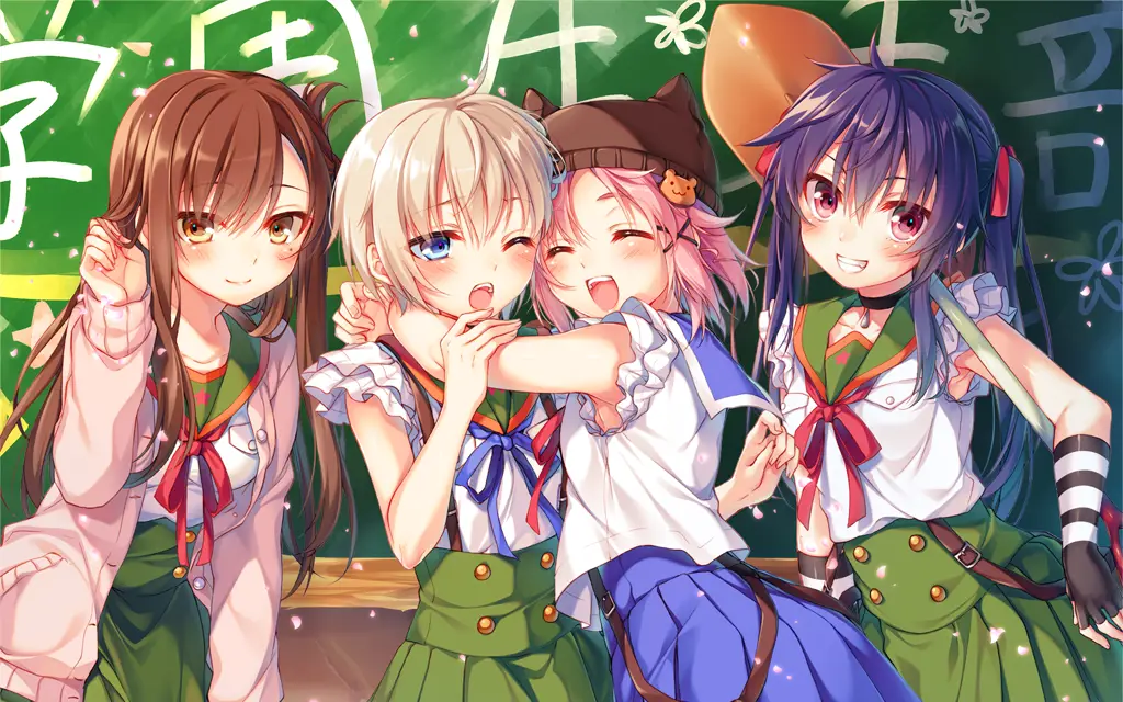 Suasana sekolah yang hangat dan menyenangkan Karakter anime di lingkungan sekolah