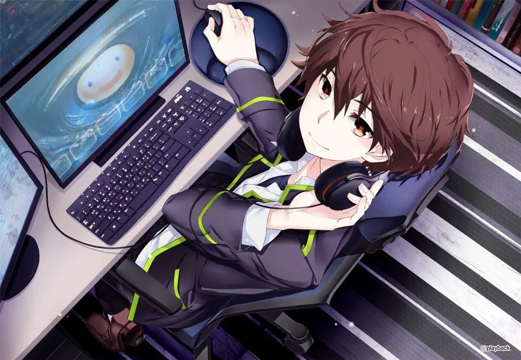 Strategi di Dunia Anime Karakter anime sedang bermain game strategi