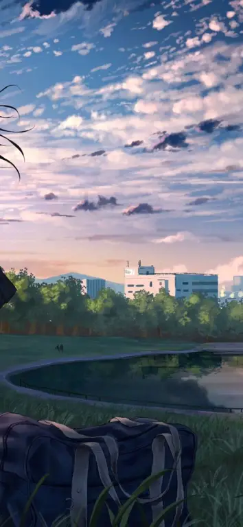 Ilustrasi pemandangan sekolah yang indah Pemandangan sekolah anime