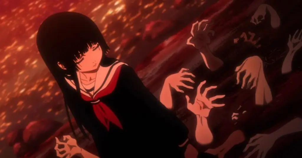Ilustrasi karakter anime dengan tema gelap dan misterius