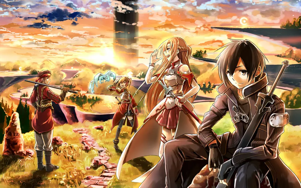 Ilustrasi Anime Aksi Fantasi Gambar anime aksi fantasi