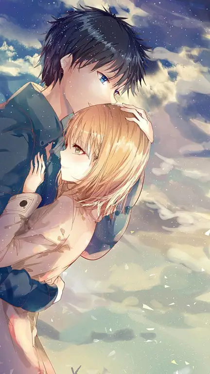 Momen Romantis dalam Anime Gambar pasangan anime yang romantis