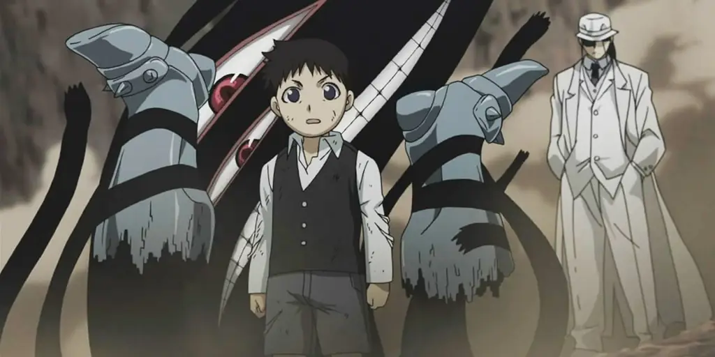 Adegan pertarungan anime yang mengingatkan pada pertarungan di Seiken Densetsu Ilustrasi karakter anime sedang bertarung melawan monster