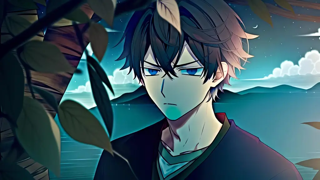 Anak Laki-laki Anime yang Sedang Jatuh Cinta Ilustrasi anak laki-laki anime yang sedang jatuh cinta