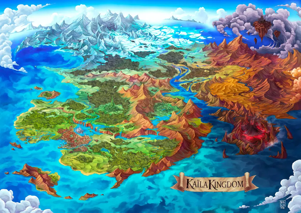 Eksplorasi Dunia Fantasi Peta dunia fantasi anime